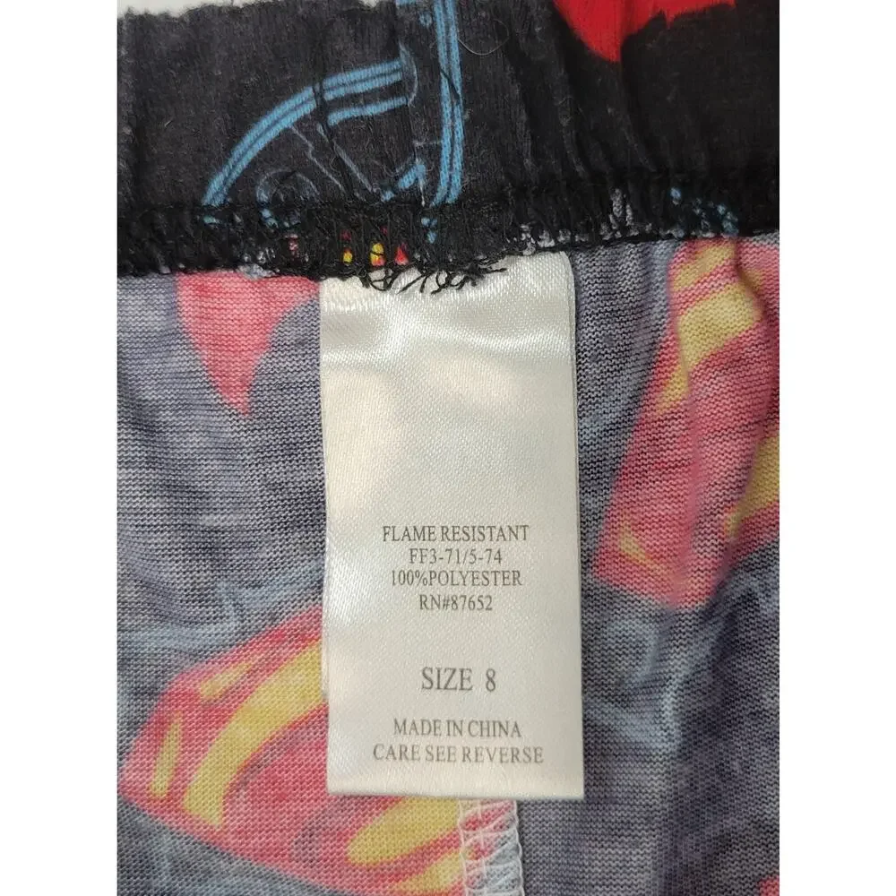 L) Batman vs Superman Dawn of Justice Sleepwear Pants Children Size 8 Polyester
